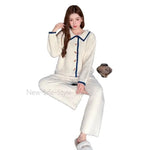 Autumn Winter Solid Sweet Oversized Thickened Fluffy Warm Homewear Sleepwear Women Half Side Velvet Pajamas