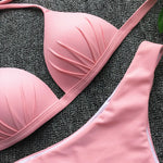 2025 Halter Bra Cup Bikini Women Swimsuit Female Push Up Swimwear Two Pieces Bikini set Brazilian Bather Bathing Suit Swim Lady