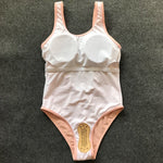 S - XXL Sexy White One Piece Swimsuit Women Thong Swimwear High Cut Trikini Backless Monokini Bather Bathing Suit Swim Bodysuit