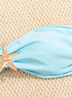 Sexy Bandeau Bikini Set 2026 Women Coffee Starfish Ornament Push Up Thong Swimsuit Brazilian Beach Bathing Suit Micro Swimwear