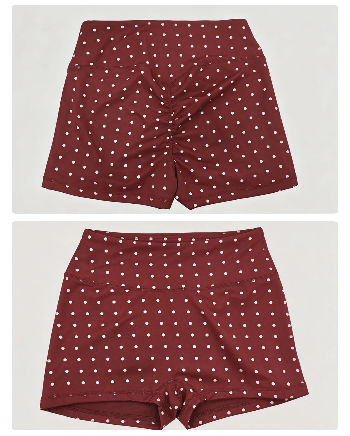 Summer Red Polka Dot Print Yoga Sets Women V Neck Shockproof Sports Bra High Elasticity Hip Lifting Shorts Running Fitness Suits