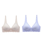 2Pcs/Set Seamless Bras For Women Wireless Push-Up Underwear Female Sexy Lingerie Deep V Brassiere Sleep Soft Intimates