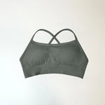 NCLAGEN Backless Sports Bra high support Fitness Underwear Back Cross Gym Crop Top Women Training Running workout Seamless Bras