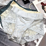 Lace large size high waist underwear women's butt lifting breathable briefs