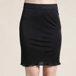 Summer Silk Underskirt Half Slips Dress for Women Mid Waist Elastic anti-penetration Underskirt Seamless Anti-slip Lining Skirt