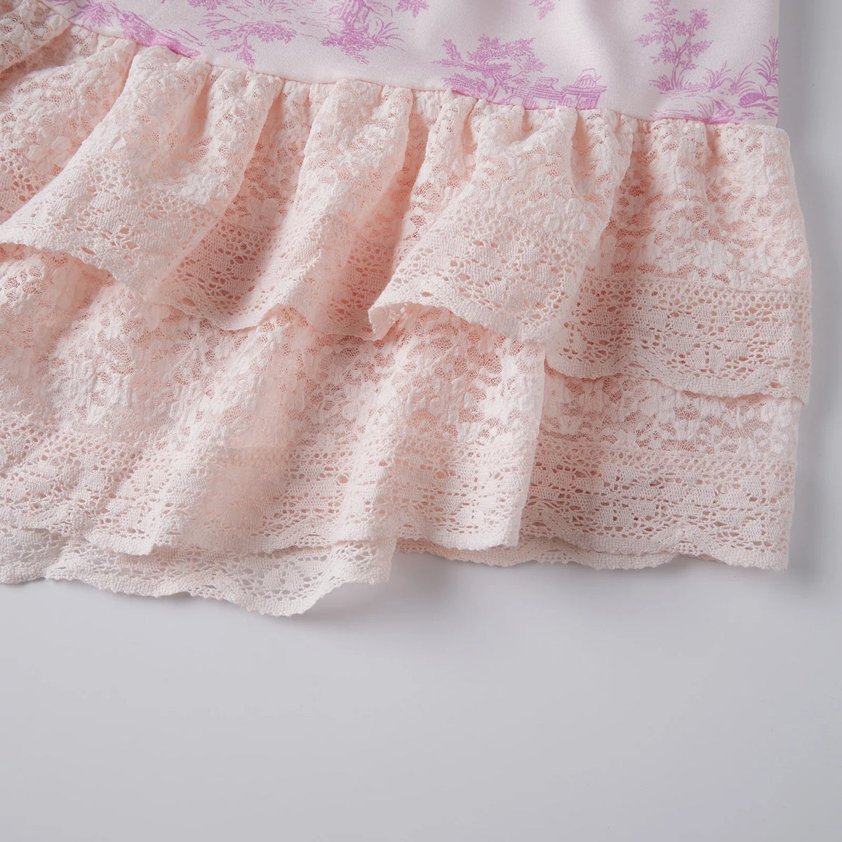 Women's Floral Lace Hem Shorts Drawstring Elastic Waist Wide Leg Knee Length Shorts Daily Loose Casual Lounge Street Mid Pants