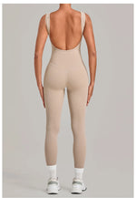 Summer Tight Yoga Jumpsuit Women Hollow Out Exposed Back Fitness Clothing Outwear Gym Running Workout Sports One Piece Suits