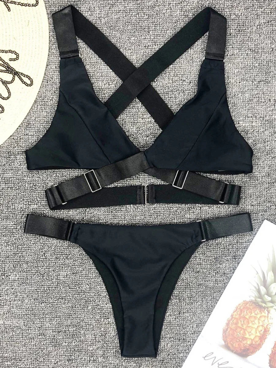 Sexy Brazilian Velvet Bikini 2025 Women Swimsuit Female Swimwear Two Pieces Bikini set Adjust Bandage Bather Bathing Suit Swim