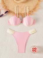 ZTVitality Women's Shell Shape Beaded Bikini Set 2026 New Two Piece Swimsuit Female High Cut Bathing Suit Beachwear Biquini