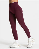 Seamless Gym Leggings Woman Solid Color Yoga Pants White Edge Waist Tight High Waist Hip Lifting Sports Pants Running Leggings