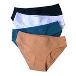2Pcs/Set Cotton Panties Women Low Rise Underwear Solid Color Comfort Breathable Briefs Sexy Lingerire M-XL Seamless Intimates