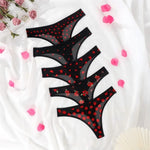 5pcs/Set Print Design Sexy Women thongs Fashion New Panties Underwear Breathable Comfortable Lady G-string Elegant Sexy Lingerie