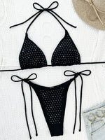 Shiny Sparkling Sequins Diamond Bikini Women Swimsuit Female Thong Swimwear Two Pieces Bikini Set Mini Micro Bathing Suit Swim