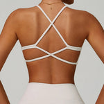 Gym Bras Cross Shoulder Straps Sports Underwear Anti-Sweat Fitness Top Women Yoga Bra Shockproof Crop Top Push Up Workout Tops