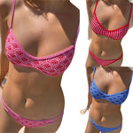 New Flowers Printed High Leg Cut Bikini Female Swimsuit Women Swimwear Two-Pieces Bikini Set Bather Bathing Suit Swim