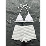Sequins Starfish Halter High Waist Bikini Female Swimsuit Women Swimwear Two-Pieces Bikini Set Bather Bathing Suit Swim V8215