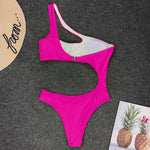 2026 Asymmetric One Shoulder Women Swimwear One Piece Swimsuit Female Monokini Bather High Cut Out Bathing Suit Swim Bodysuit
