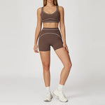 2PCS Yoga Set Gym Clothes Outdoor Sports Outfits Women Tracksuit Gym Fitness Suits Workout Long Sleeved Flared Pants Sportswear