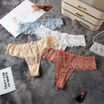 Hollow Out Lace Sexy Girls G String Panties Women Briefs Transparent Thong Thin Underwear Female Low Waist Lingerie Size S-XL