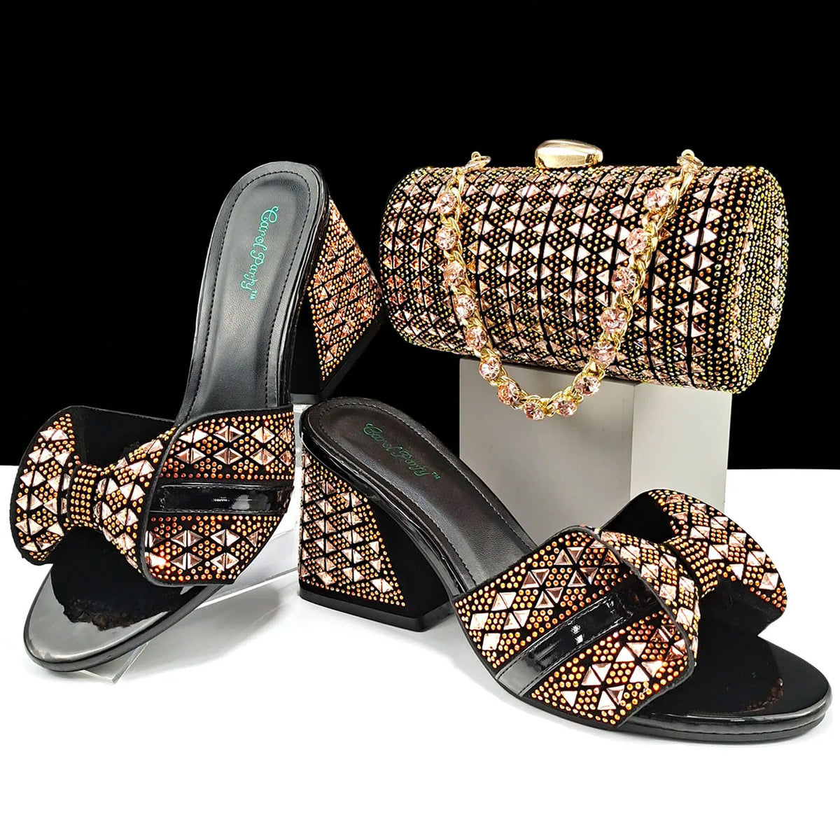 doershow High Quality African fashion Style Ladies Shoes And Bags Set Latest SILVER Italian Shoes And Bag Set For Party HJJ1-10