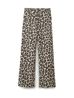 Foridol Leopard Print Wide Leg Long Pants Women Spring Summer Straight Fashion New Pants Zip Casual Female Pantalones 2025