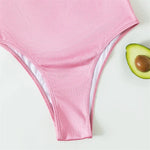 Sexy Pink Push Up Ladies Swimwear One Piece Swimsuit Women 2026 Underwired Bodysuits Bathers High Cut Bathing Swimming Suit Wear