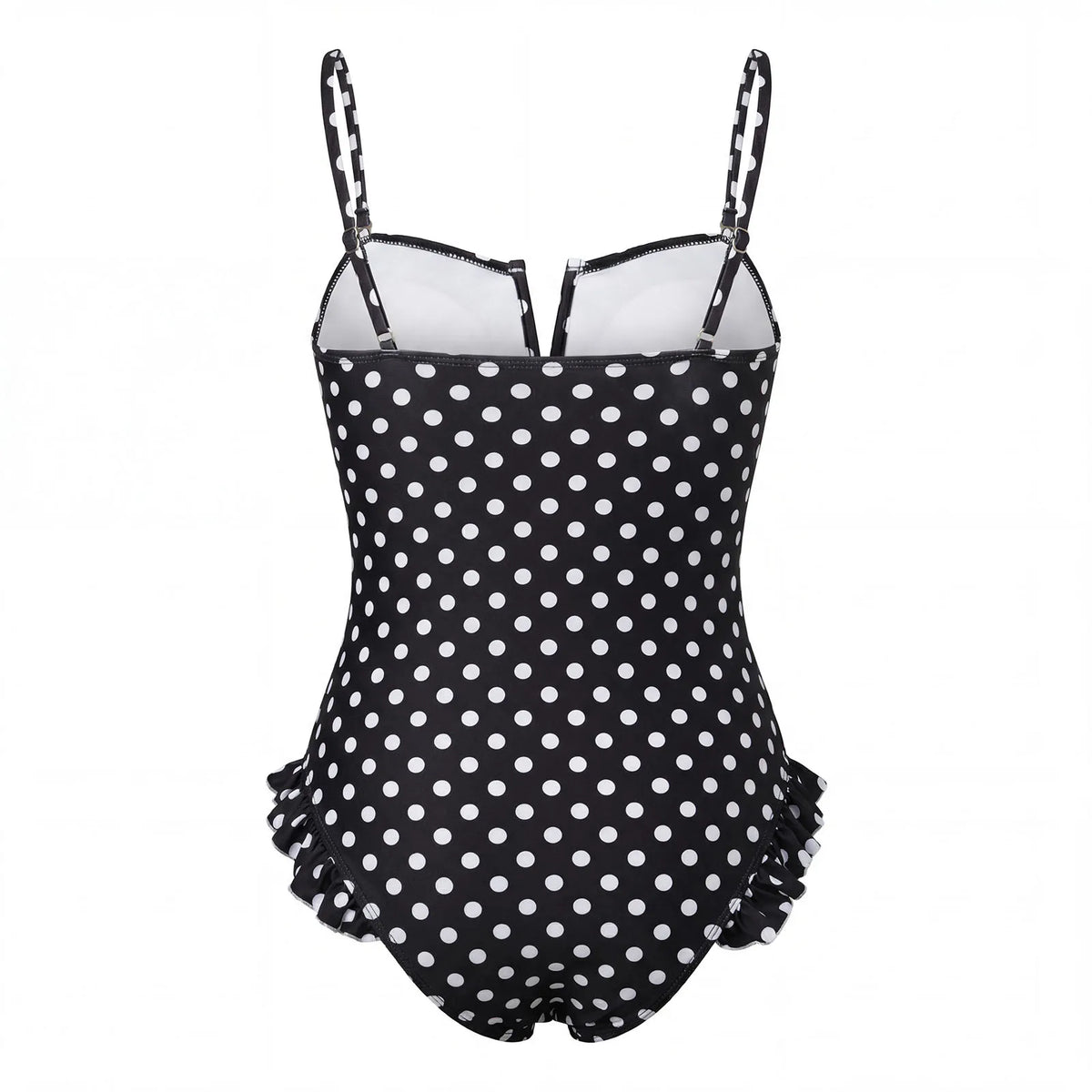 Women's Bodysuits Swimwear Dots Print Sleeveless Ruffle Bathing Suit Monokini Swimsuit for Beach Pool Sexy Bikini Summer