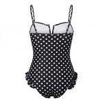 Women's Bodysuits Swimwear Dots Print Sleeveless Ruffle Bathing Suit Monokini Swimsuit for Beach Pool Sexy Bikini Summer