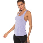 STOUREG Sleeveless Racerback Yoga Tank Top,Women's Quick Dry Running Training Sports Vest Fitness Gym Top Workout Yoga Shirts
