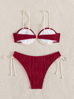 ZTVitality Sexy Patchwork Underwire Bikini 2025 New Arrival Biquini Padded Bra Push Up Bandage Swimsuit Women Swimwear Beachwear