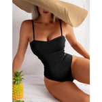 2026 Swimsuit One Piece Solid Swimwear Women One-piece Bathing Swim Suit Female Padded Beach Wear Swimming Summer