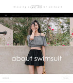 Swimsuit women's new Xia one shoulder camisole swimsuit ins conservative cover belly slimming split skirt swimsuit