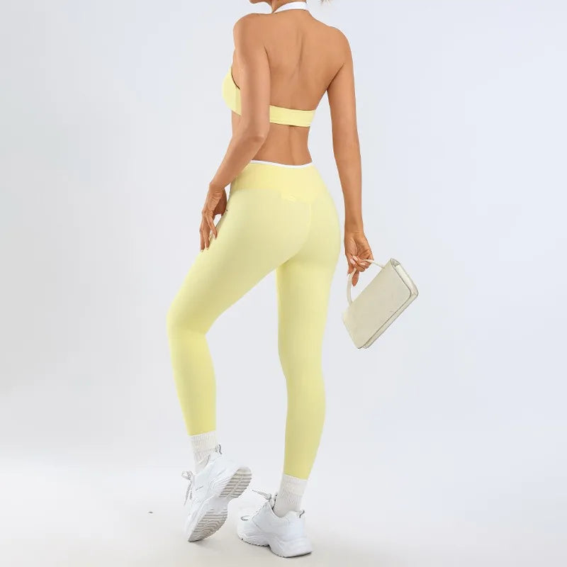 Women's Yoga Sets Fitness Sports Gym Slim Fit Hip-lifting Beautiful Back Suits Workout Casual Running Training Sets