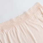 Summer Silk Underskirt Half Slips Dress for Women Mid Waist Elastic anti-penetration Underskirt Seamless Anti-slip Lining Skirt