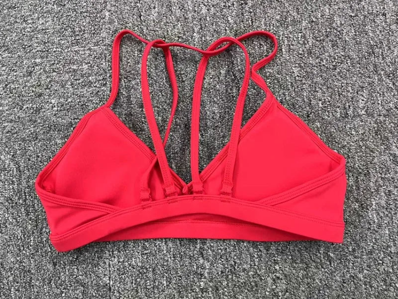 Women's Detachable Strap Yoga Bra Top Seamless Racerback Sweat-Wicking High Support for Yoga Running & Low Impact Workouts