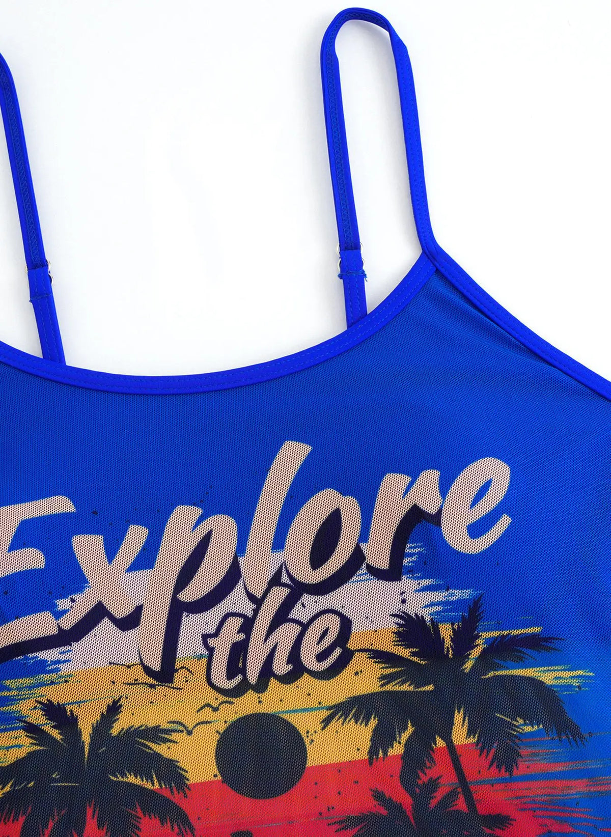 Summer Swimwear for Women Tankini Sets Swimsuit Vintage Padded Mesh Bathing Suit Print Beachwear Female Women's Swim Wear 2025