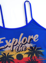 Summer Swimwear for Women Tankini Sets Swimsuit Vintage Padded Mesh Bathing Suit Print Beachwear Female Women's Swim Wear 2025
