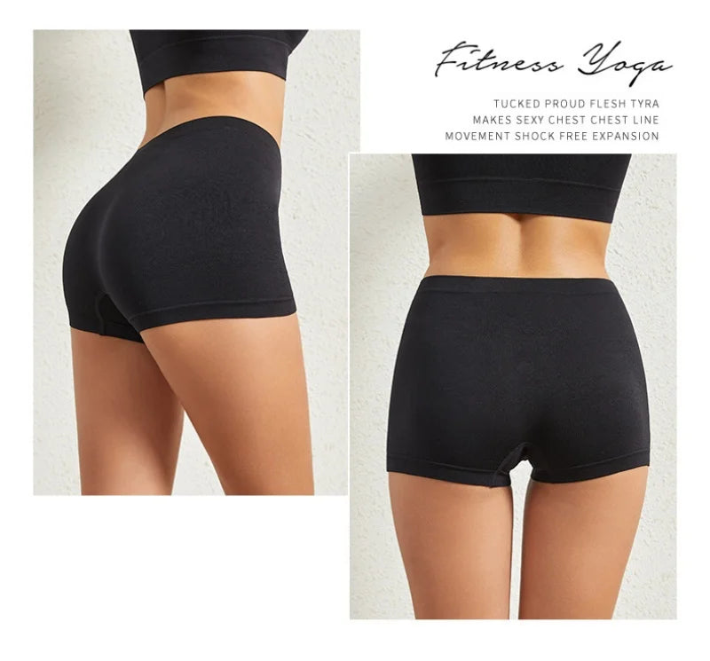 1PC Women Mid-Rise Boyshort Panties Ribbed Seamless Underwear Ladies Stretch Sports Panty Comfort Sexy Lingerie S-5XL Intimates