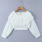 Foridol Summer Off Shoulder White Lace Skirt Set Dress Women Outfits Ruffles Tiered Mini Flower Embriodery Two Pieces Beach Suit