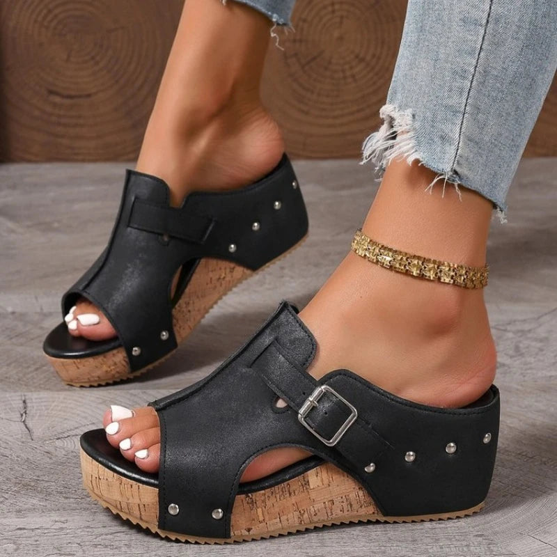 Women Comfortable Platform Sandals Open Toe Wedge Sandals Summer Lightweight New Slippers Fashion Casual Designer Women Shoes
