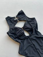 2026 New Summer Women Sexy Hollow Out One-piece Suit Swimwear Bodysuit Ring Decor Swimsuit High Waist Push Up Monokini Beachwear