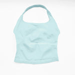 NCLAGEN Gym Halter Top Woman longline strappy tank Padded yoga clothing Fitness workout Running Activewear pilates clothes