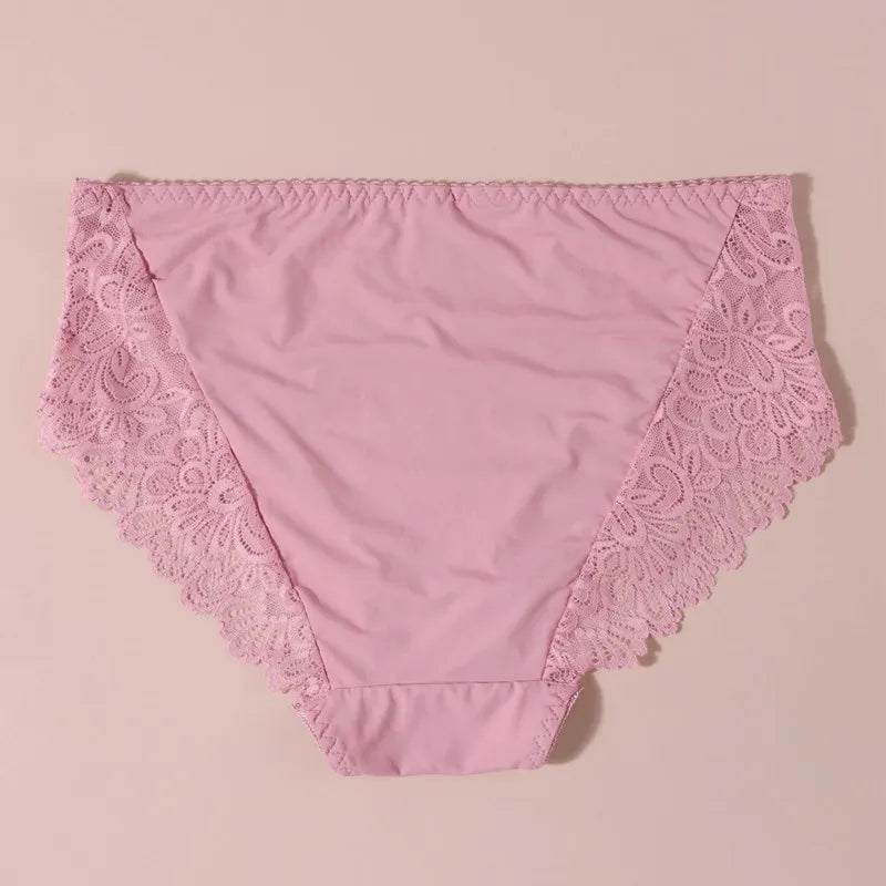 Beauwear Women Luxury Sexy Lace Panties Floral Transparent Nylon Breathable Briefs Underwear Female Bragas Pretty Lingerie