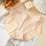 1 Pcs Women Panties Plus Size 3XL 4XL High Waist Sexy Hip Lift Briefs Seamless Lace Breathable Solid Silk Panty Female Lingerie