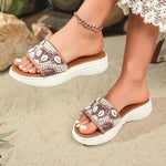 2026New Series Flat Bottom Leaky Toe with Water Diamond Decorative Slippers Fashion and Comfortable Women's Slippers