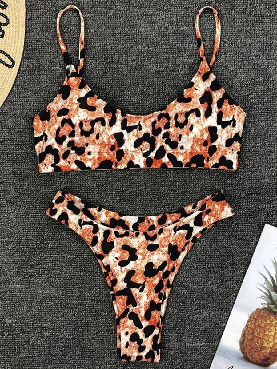 2026 Snake Leopard Brazilian Bikini Female Swimsuit Women Swimwear Two Pieces Bikini Set High Cut Bathing Suit Swim Beach Wear