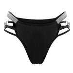 1pcs Plus Size Women Sexy Panties Low-Rise Hollow Out Ladies Briefs Silver Ribbon Underwear Solid Comfortable Underpants XL-4XL