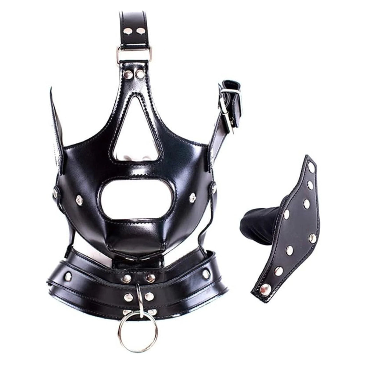 Adjustable Head Harness Dildo Gag Mask BDSM Mouth Restraint Removable Insert Buckle Straps for Adult Couples Role Play Toy Kit