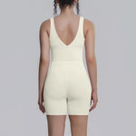 Women's Yoga Set Sports Running Fitness Beautiful Back Vest Hip Lifting Slim-Fit High Waist Shorts Training Gym Workout Suits