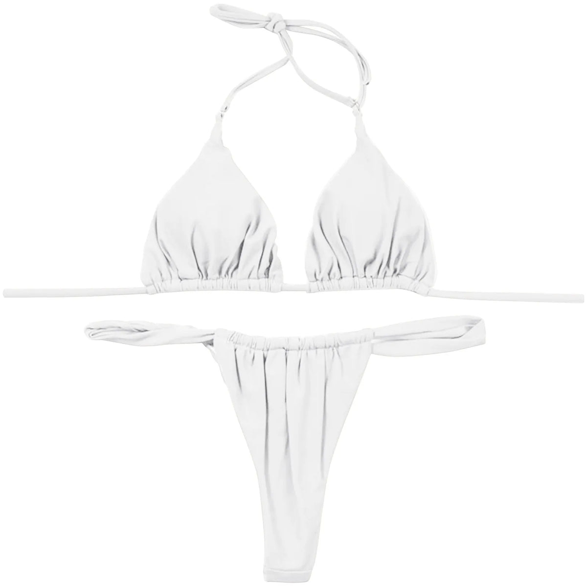 Sexy Bikini Set Two Piece Swimsuit Bikini Set Push Up Bra Solid Thong Women Swimwear Beachwear Bathing Suit Traje De BañO 2024